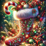 Santa boot — Diamond Painting Kit design