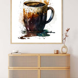 Coffee cup in front of white — Diamond Painting Kit, product view 3