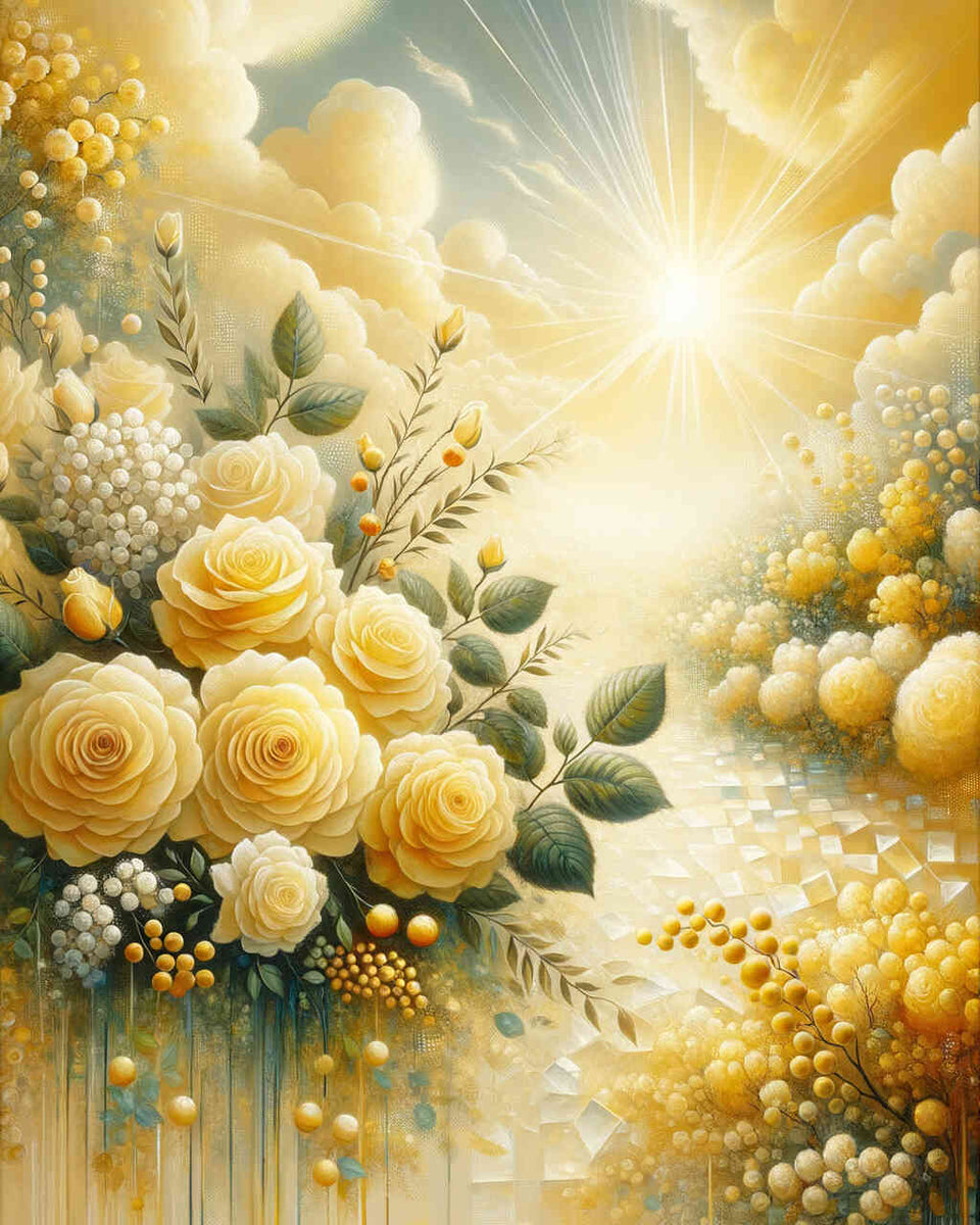Yellow Thank You Roses — Diamond Painting Kit design