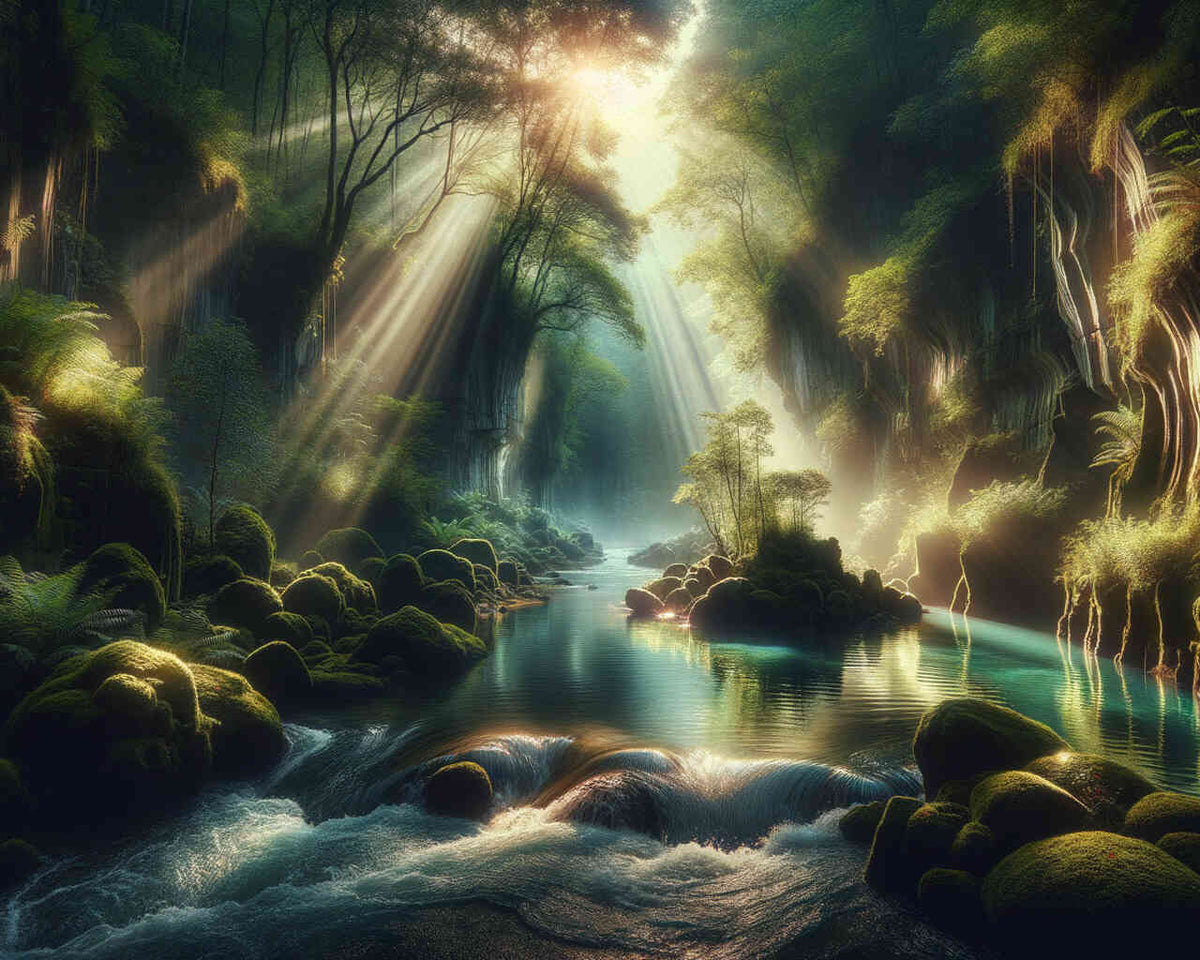 The Forest Lagoon — Diamond Painting Kit design