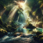 The Forest Lagoon — Diamond Painting Kit design