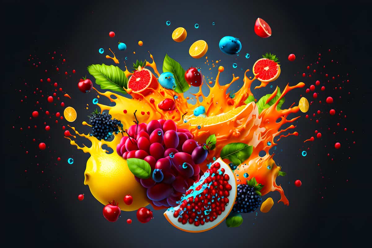 Fruit Explosion Colorful — AB Diamond Painting Kit design