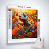 Lizard in the forest — Diamond Painting Kit, product view 2