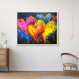 Painted Hearts in Color — Diamond Painting Kit, product view 2