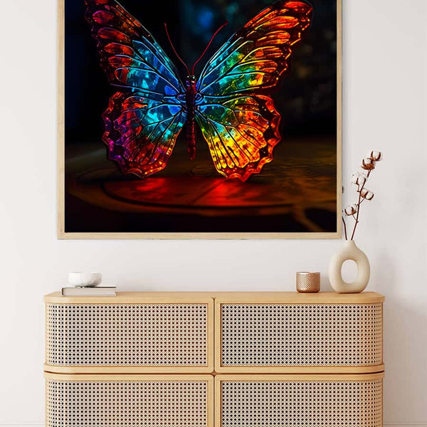 Butterfly frontal at night — AB Diamond Painting Kit, product view 3
