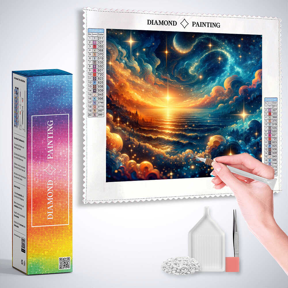 An Ocean of Stars and Dreams — Diamond Painting Kit, product view 3