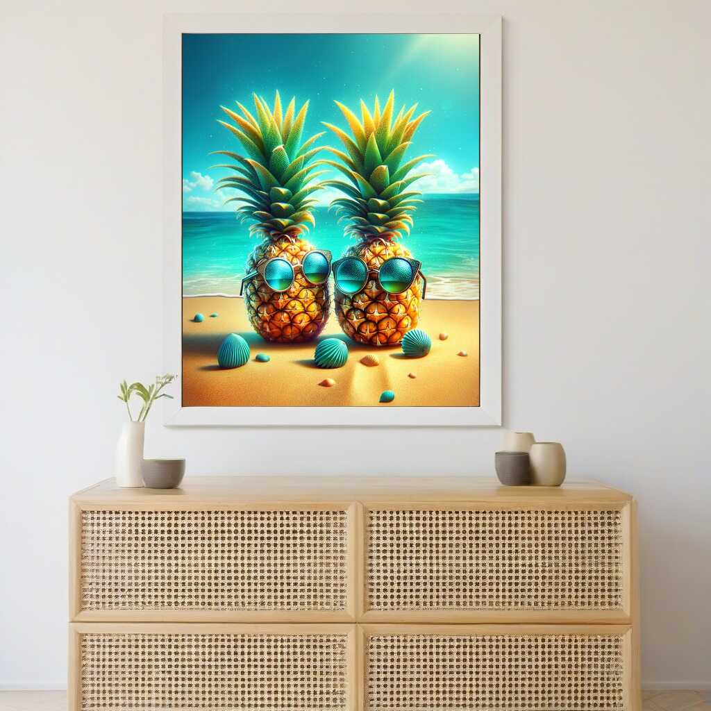 Pineapple with sunglasses — Diamond Painting Kit, product view 2