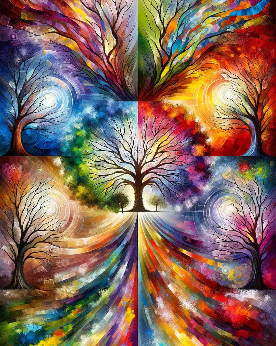 Tree of the Seasons — Diamond Painting Kit design
