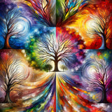 Tree of the Seasons — Diamond Painting Kit design