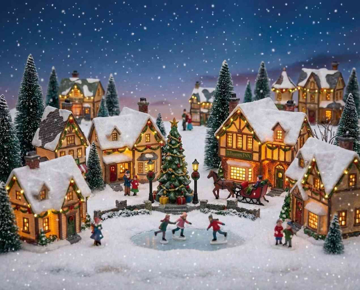 Winter Village Magic — Diamond Painting Kit design