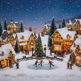 Winter Village Magic — Diamond Painting Kit design