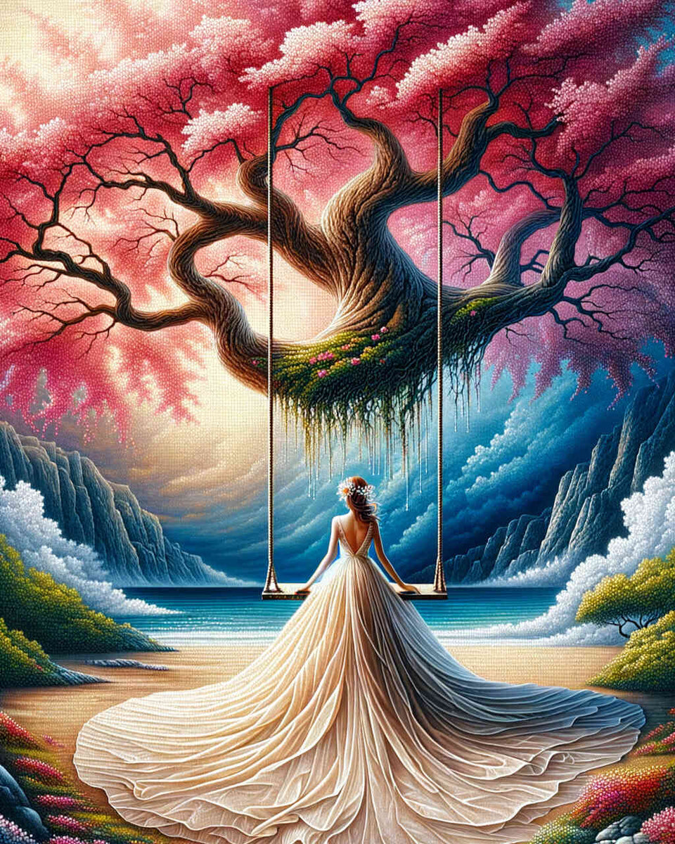 Tree swing — Diamond Painting Kit design