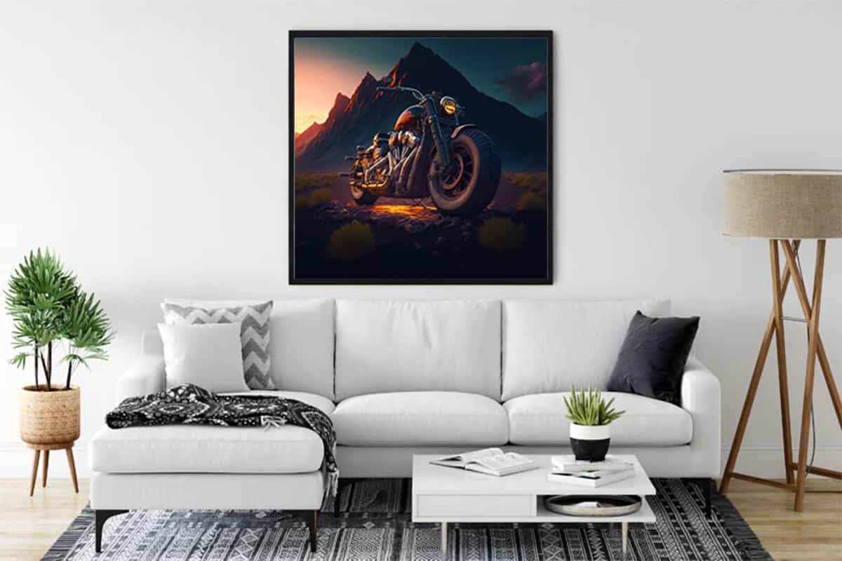 Route 66 and the motorcycle adventure — Diamond Painting Kit, product view 3