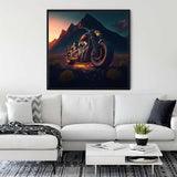 Route 66 and the motorcycle adventure — Diamond Painting Kit, product view 3