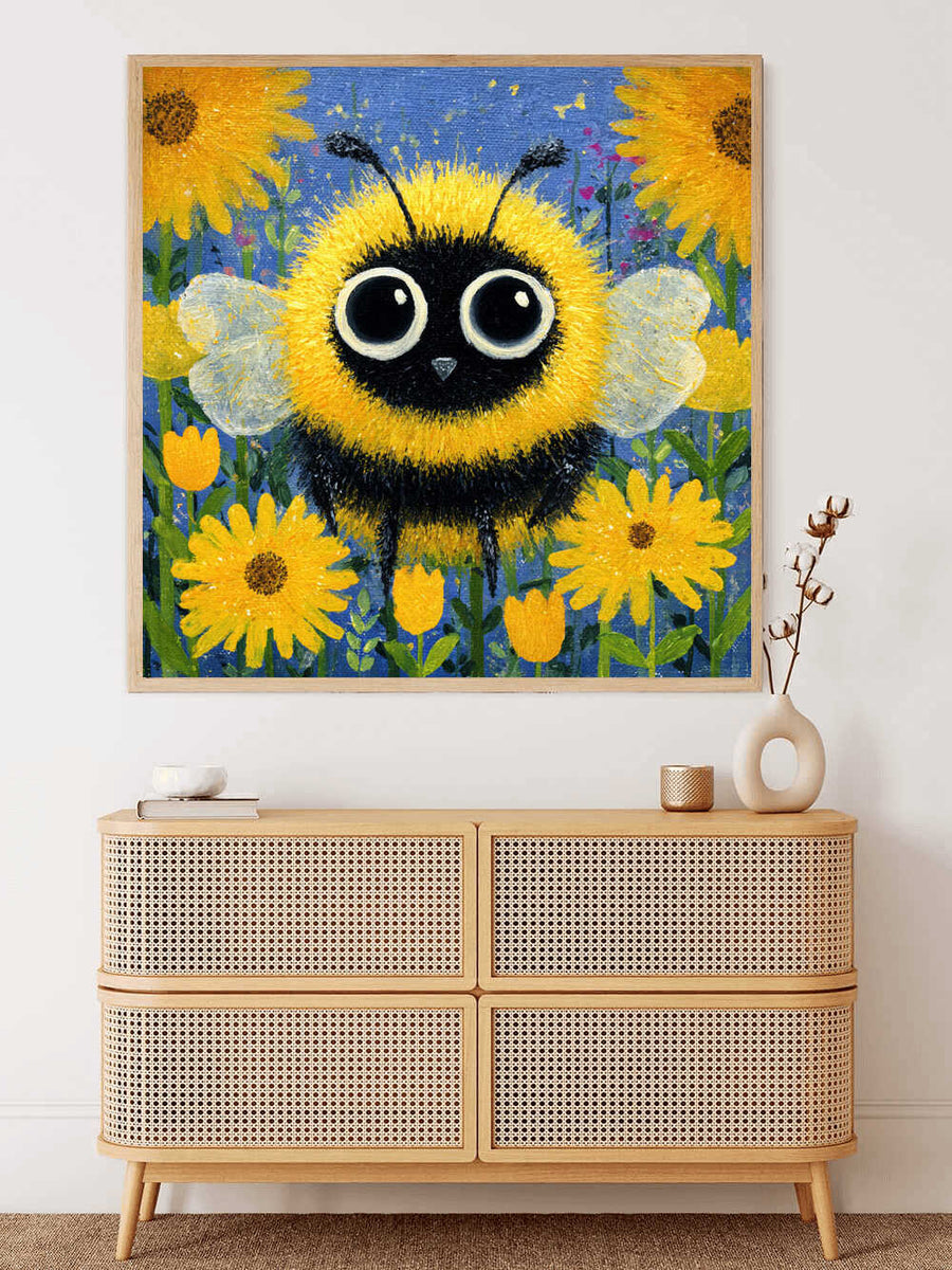 Little Bee in the Sunshine Garden — Diamond Painting Kit, product view 2