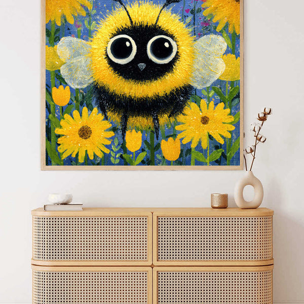 Little Bee in the Sunshine Garden — Diamond Painting Kit, product view 2