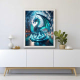 Blue turquoise dragon — Diamond Painting Kit, product view 2