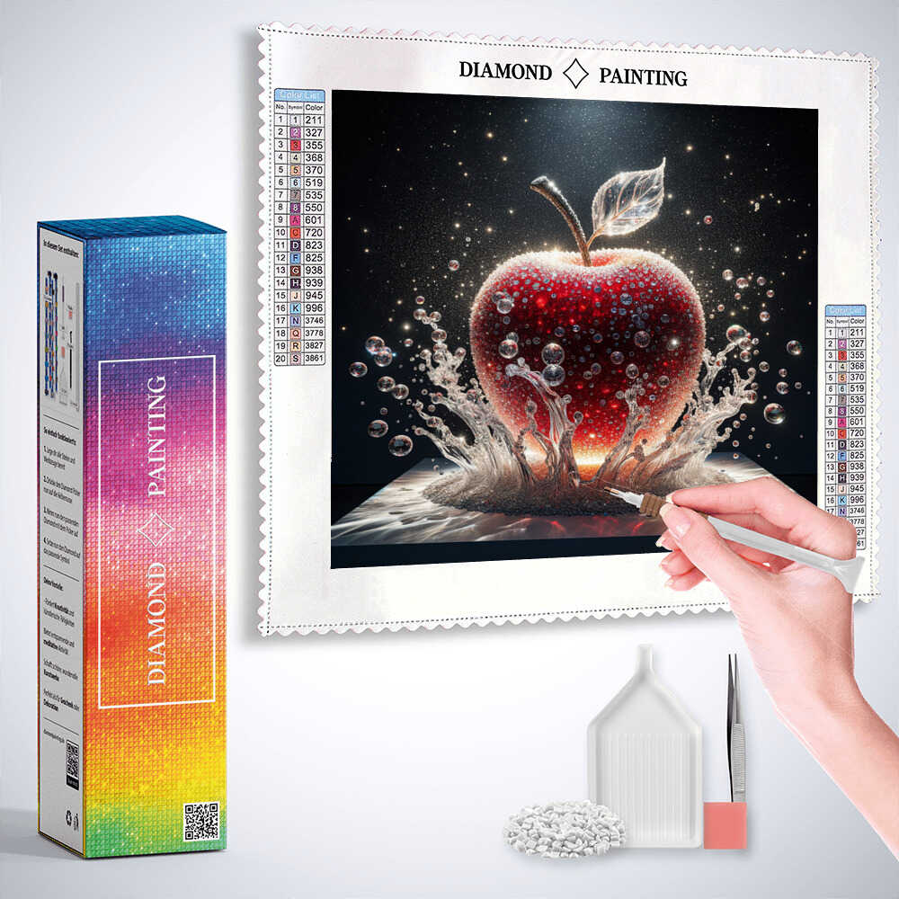 Red Apple Water — Diamond Painting Kit, product view 3