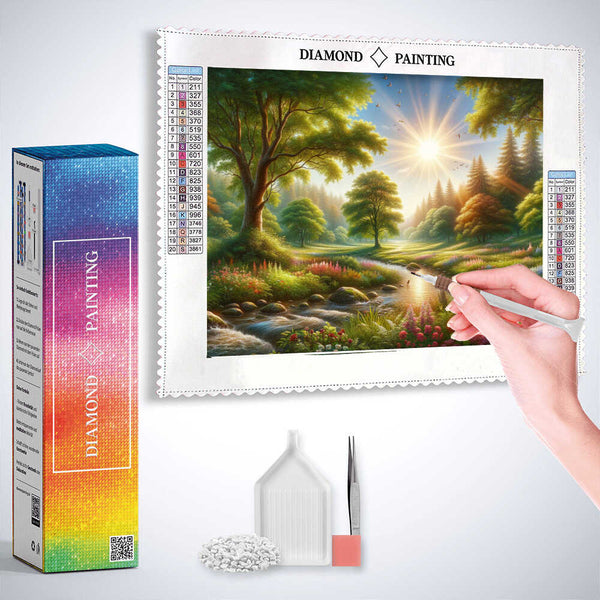 A Clearing Filled with Sunlight — Diamond Painting Kit, product view 2