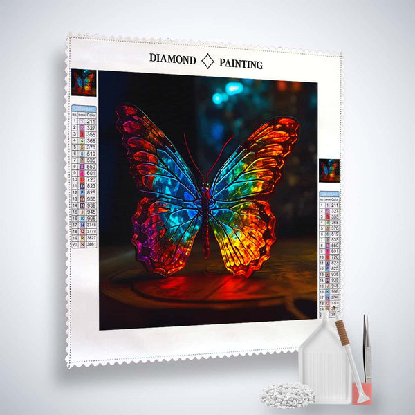 Butterfly frontal at night — AB Diamond Painting Kit, product view 2