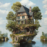 The House on the Dream Island — Diamond Painting Kit design