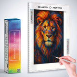 Lion of Fiery Majesty — Diamond Painting Kit, product view 3