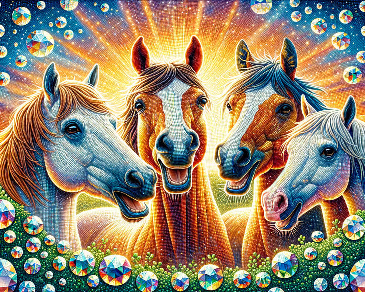 Horse Friends — Diamond Painting Kit design