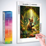 Friendship fox and butterfly — Diamond Painting Kit, product view 3