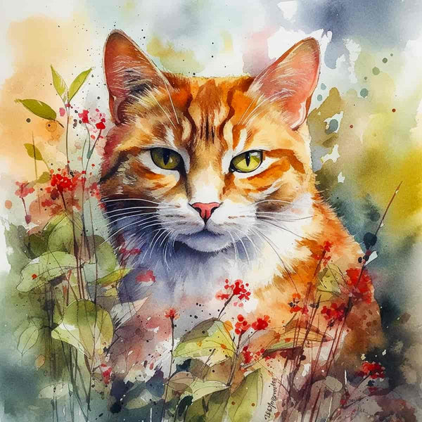 Mischievous cat — Diamond Painting Kit design