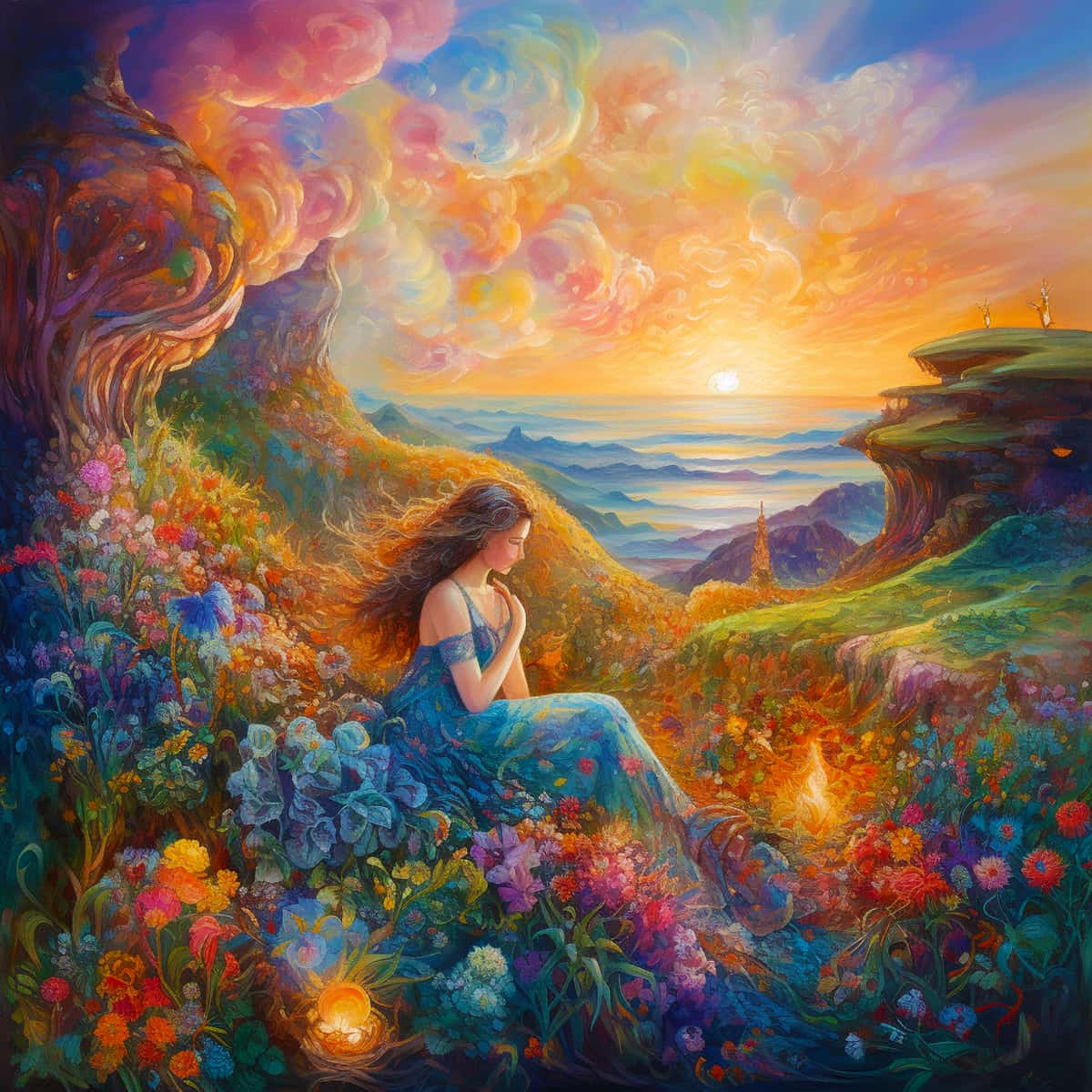 Dreamy beauty in the countryside — Diamond Painting Kit design