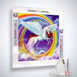Flying unicorn in the rainbow — AB Diamond Painting Kit, product view 2