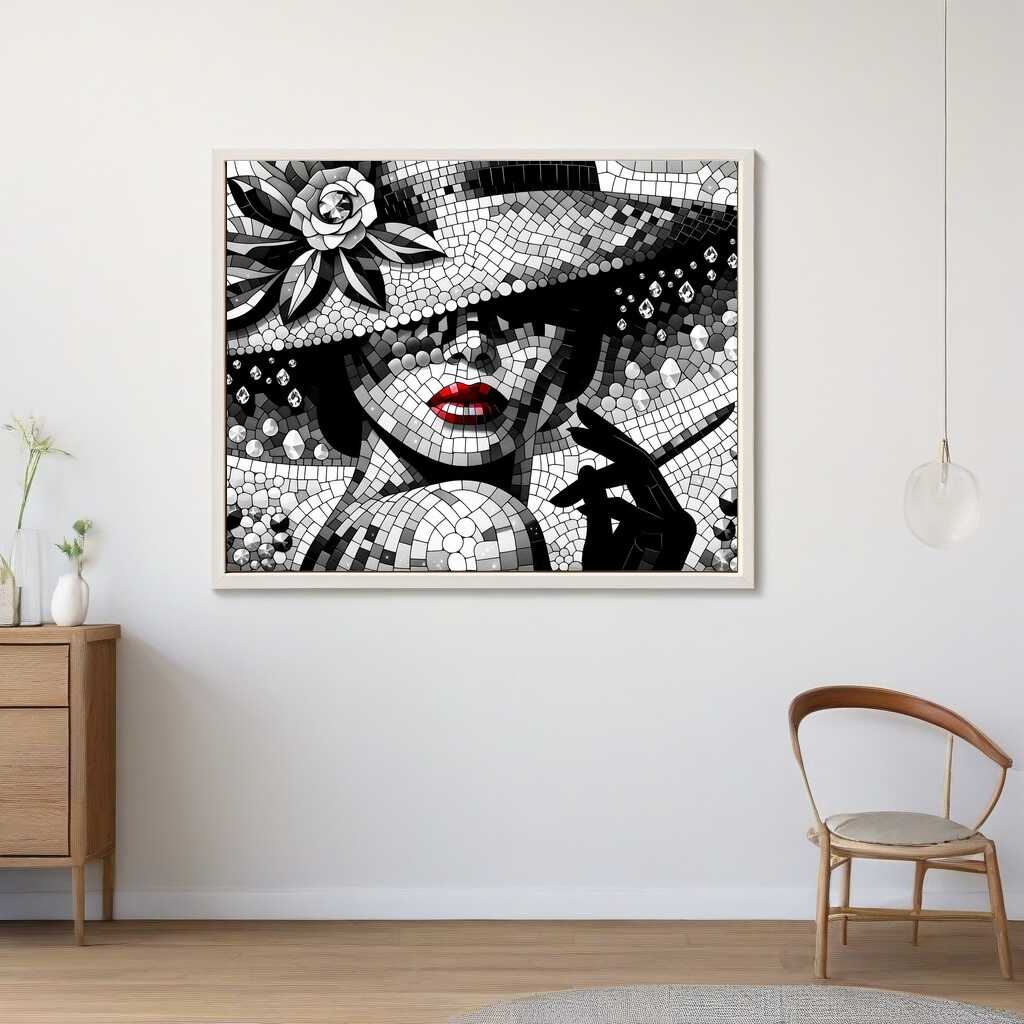 Woman in a Hat — Diamond Painting Kit, product view 2