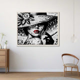 Woman in a Hat — Diamond Painting Kit, product view 2