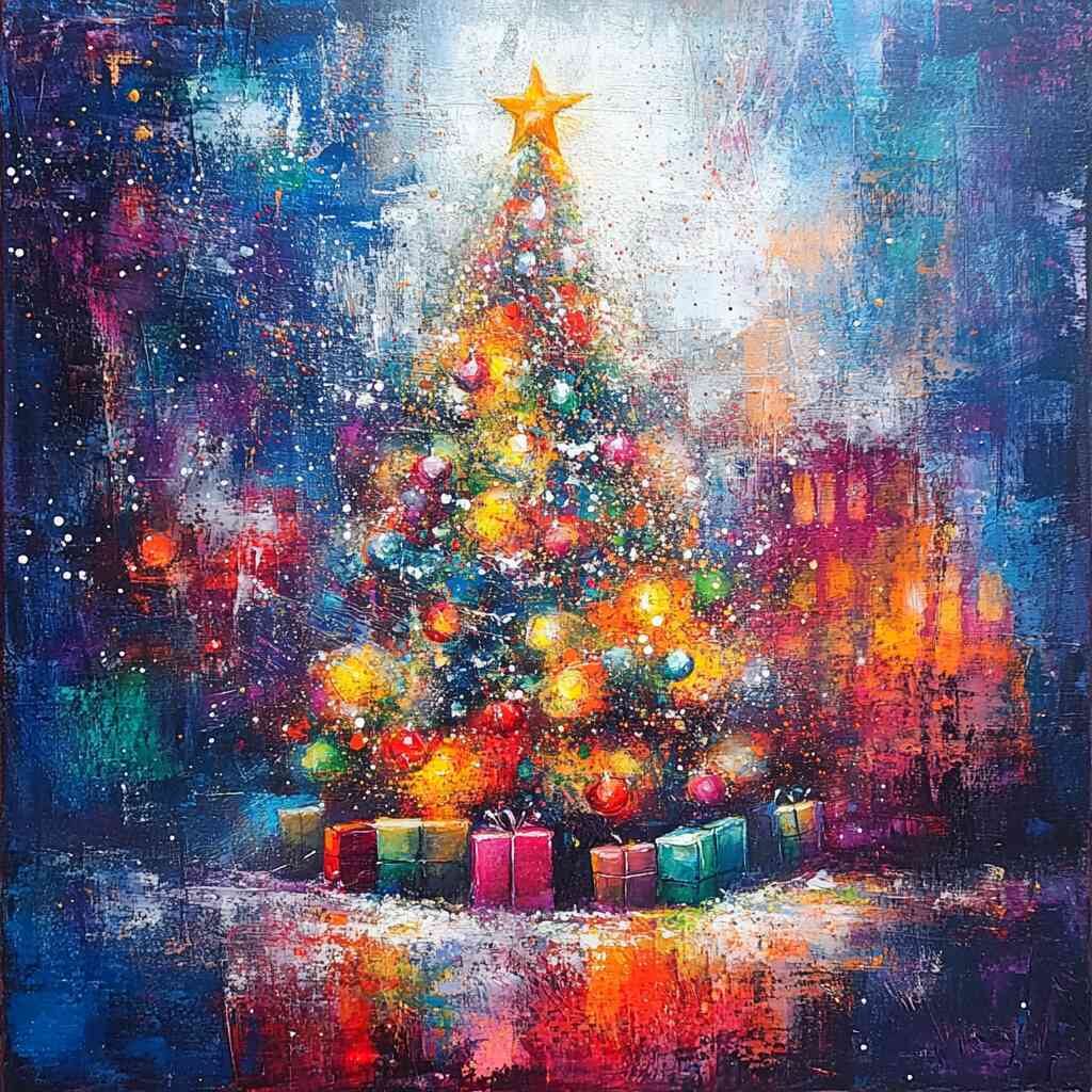 Abstract Festive Sparkle — Diamond Painting Kit design