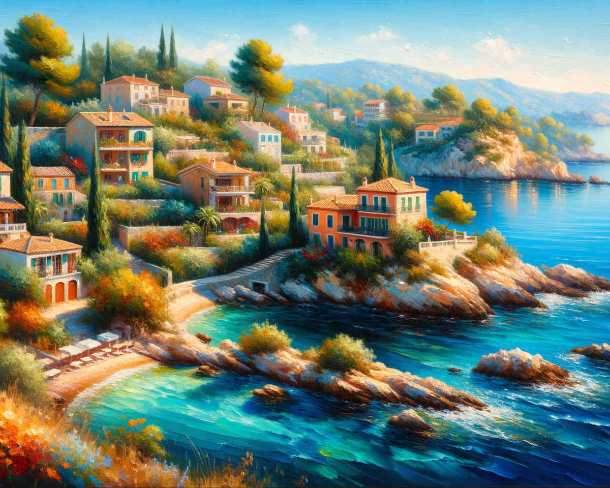 Mediterranean Whisper — Diamond Painting Kit design