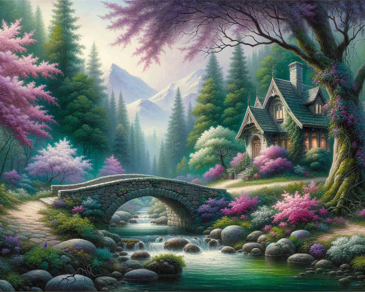 Romantic forest excursion — Diamond Painting Kit design