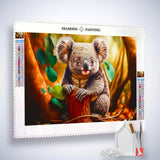 Koala bear on forest floor — Diamond Painting Kit, product view 2