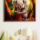Koala bear on forest floor — Diamond Painting Kit, product view 4