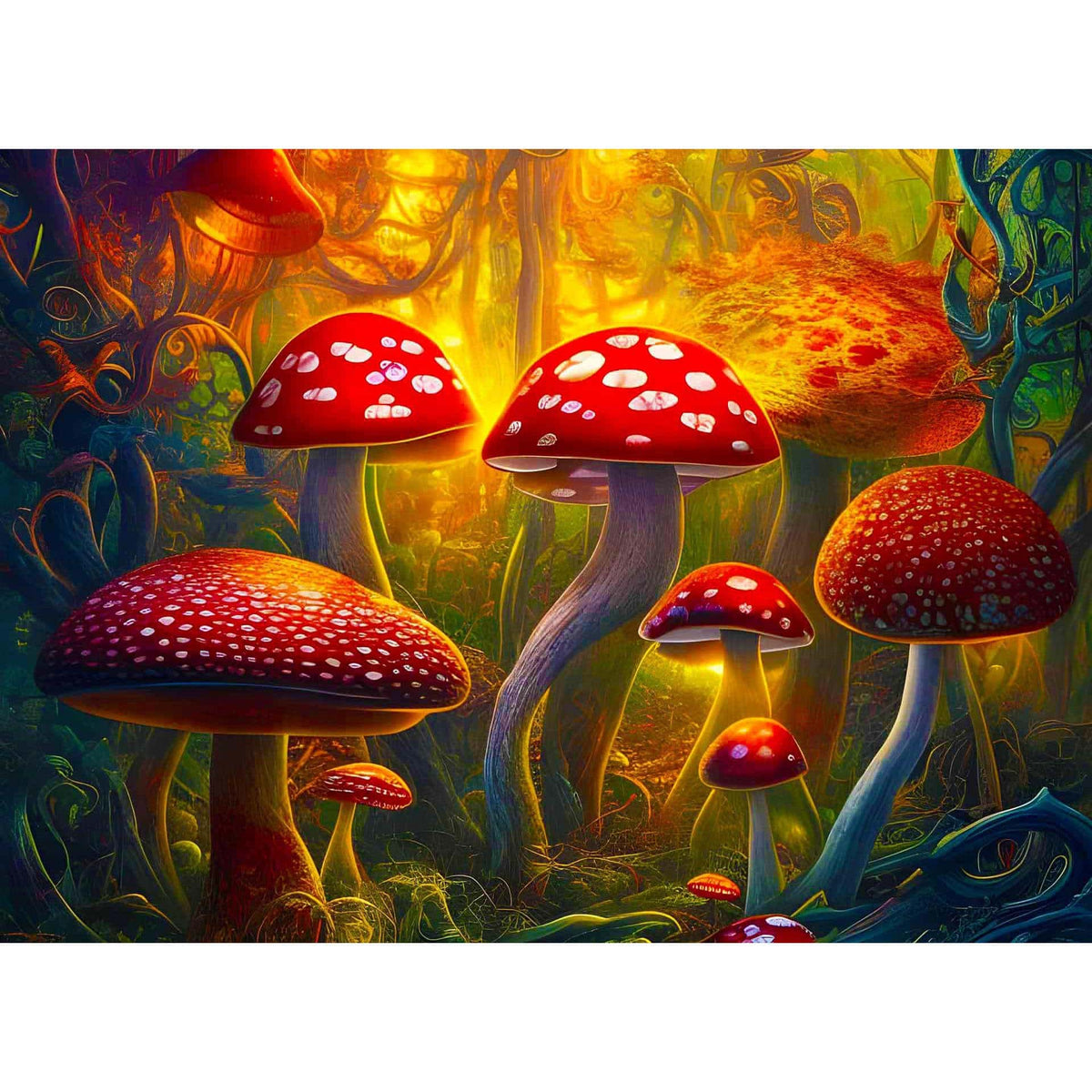 Fly agaric family — Diamond Painting Kit design