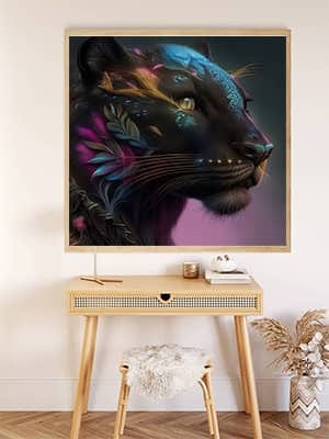 Panther Portrait — Diamond Painting Kit, product view 5