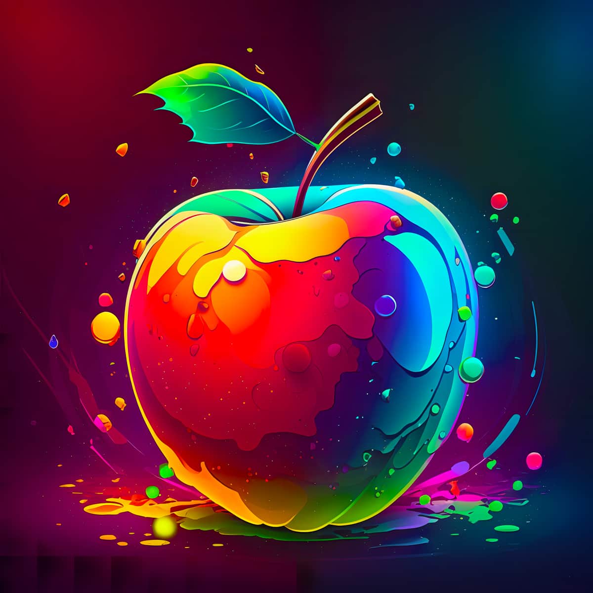 Apple, Splash — Diamond Painting Kit design