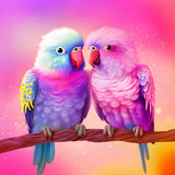 Lovebirds — AB Diamond Painting Kit design