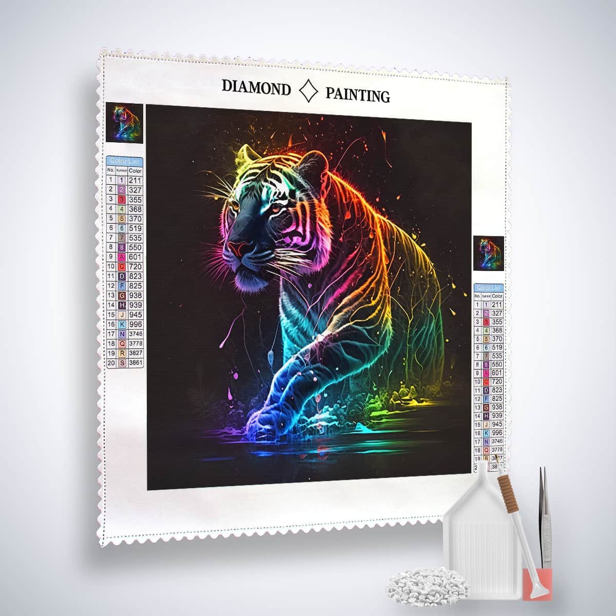 Neon Tiger — Diamond Painting Kit, product view 2