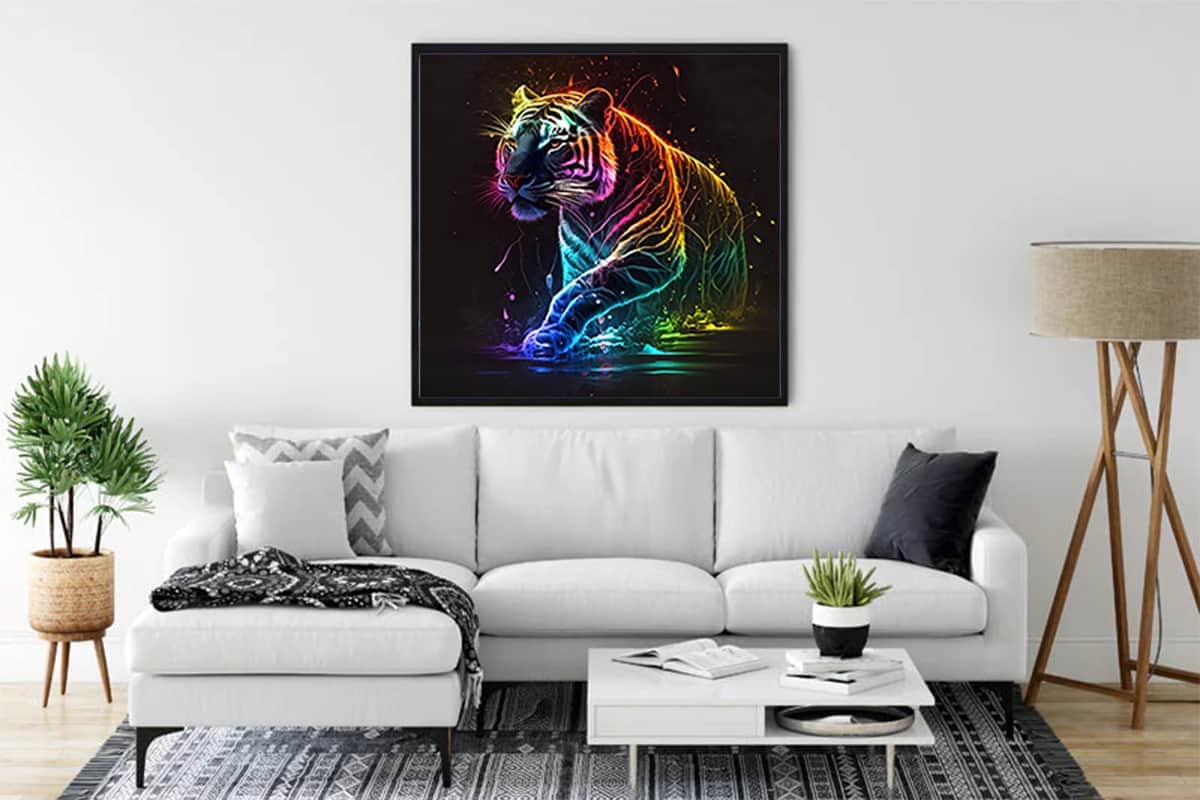 Neon Tiger — Diamond Painting Kit, product view 3