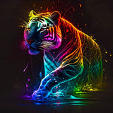 Neon Tiger — Diamond Painting Kit design