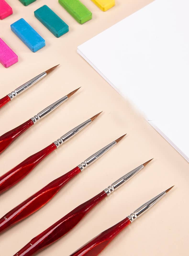 Ergonomic Detail Paintbrushes, Set of 9 — Craft Accessory, product view 4