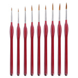Ergonomic Detail Paintbrushes, Set of 9 — Craft Accessory, product view 5