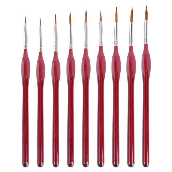 Ergonomic Detail Paintbrushes, Set of 9 — Craft Accessory, product view 5