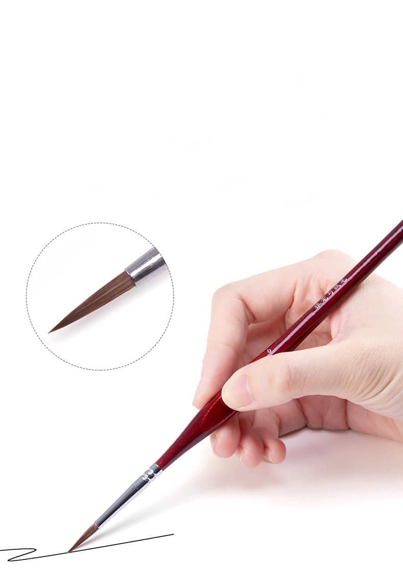 Ergonomic Detail Paintbrushes, Set of 9 — Craft Accessory, product view 3