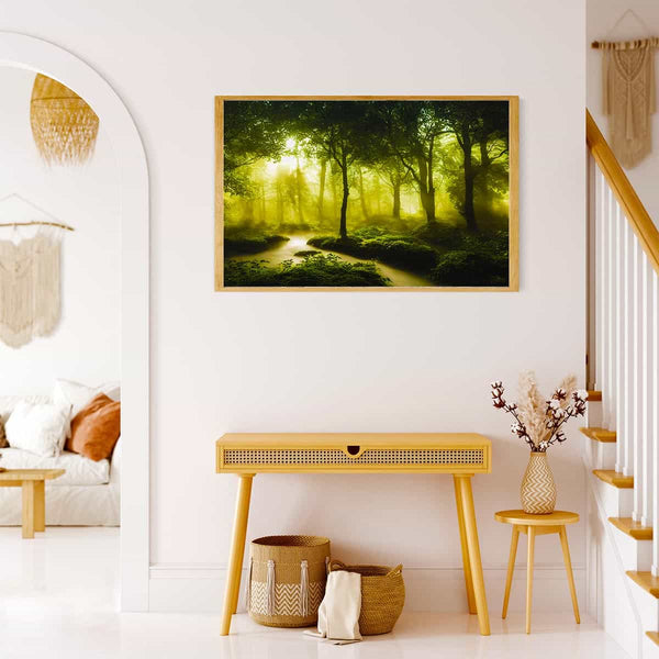 River in green forest — Diamond Painting Kit, product view 4